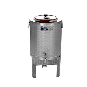 Inox olajtartály 100L kotyogóelőkészítéssel, lábbal Zottel