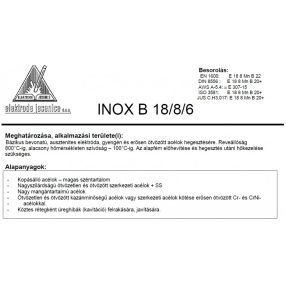 Elektróda INOX B 18/8/6 2.5 mm