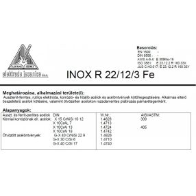 Elektroda INOX R 22/12/3 FE 3.25 mm