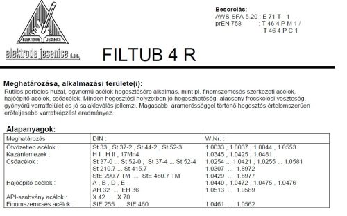 FILTUB 4 R 1.2 mm