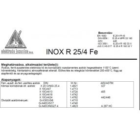 Elektróda INOX R 25/4 Fe 2.5 mm