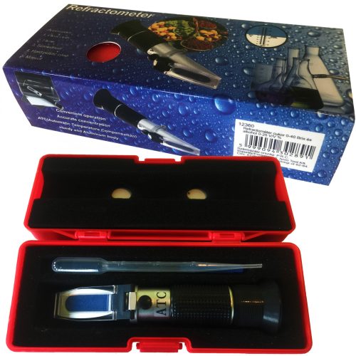 Refractometer 0-40 Brix és 0-25 V/V % alkohol