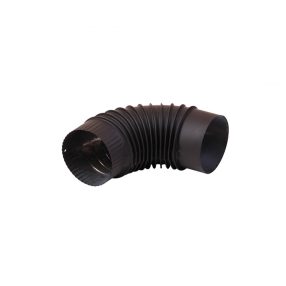 Füstcső könyök fekete fi 120 mm