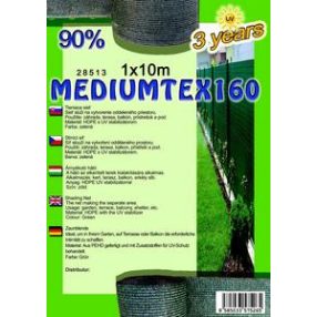 Árnyékoló háló Mediumtex 1x10m zöld 90% 28513