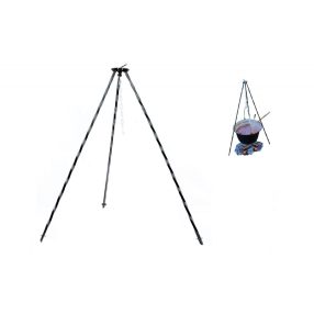 Bogrács állvány tömör fekete 1.2m